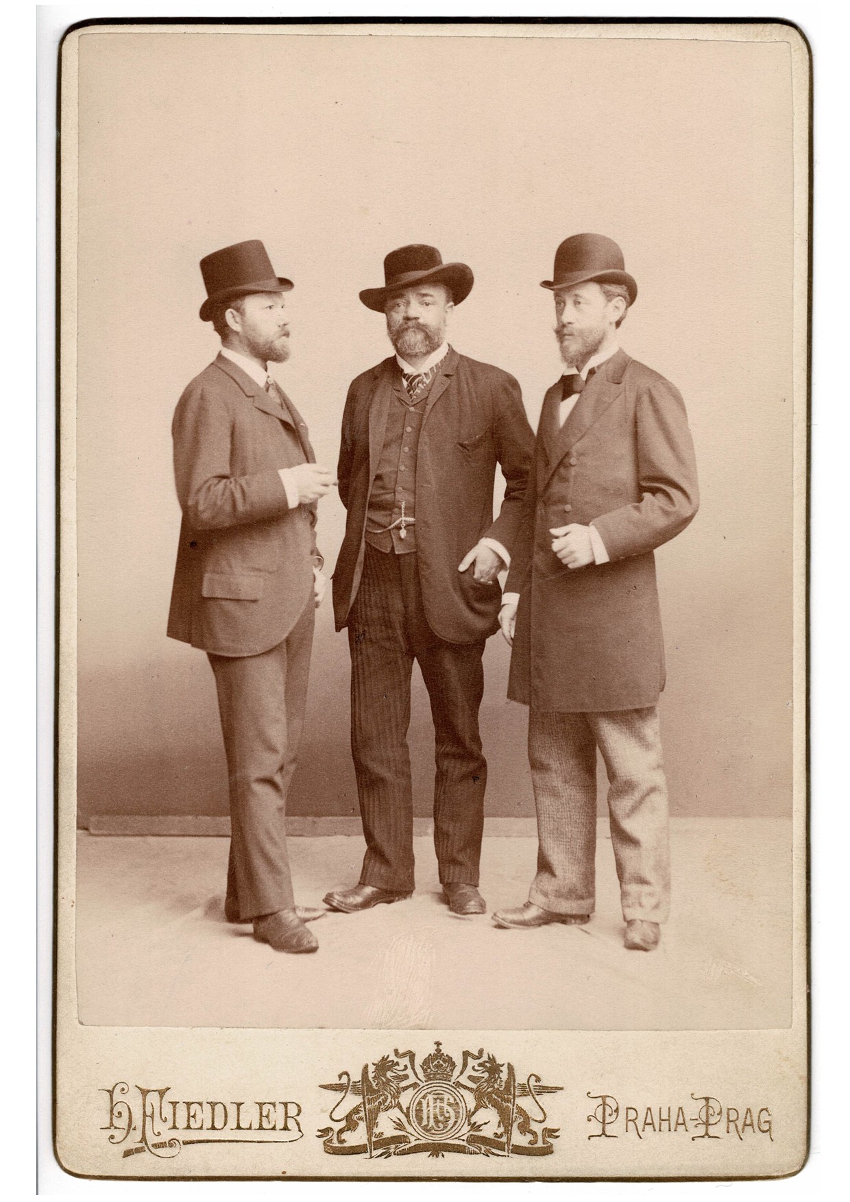 Dvořákovo trio, 1892, H. Wihan, A. Dvořák a F. Lachner; archiv rodiny Wihan/Šafránek
