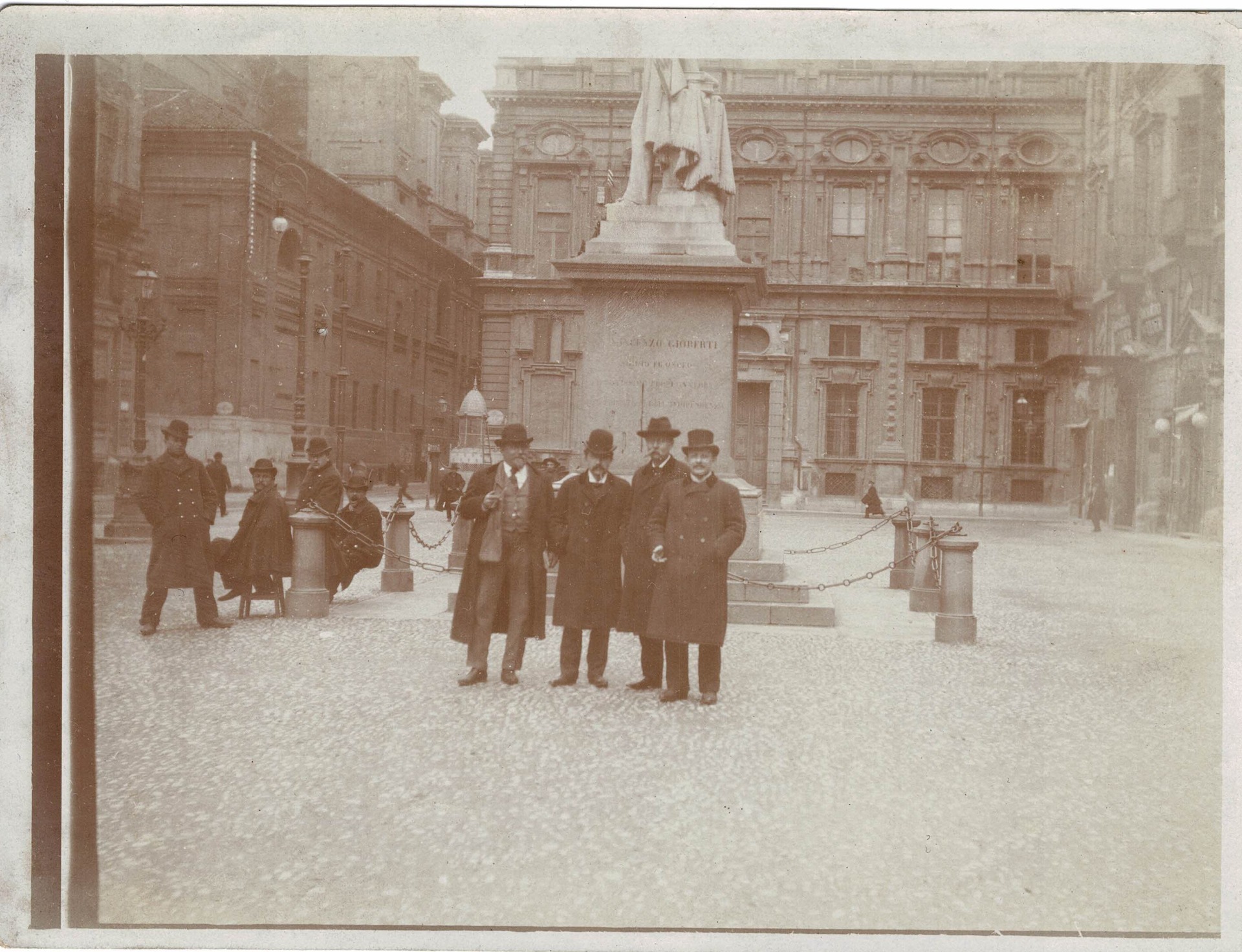 České kvarteto v Turíně, cca 1910; H. Wihan, J. Suk, neznámý muž, K. Hoffmann