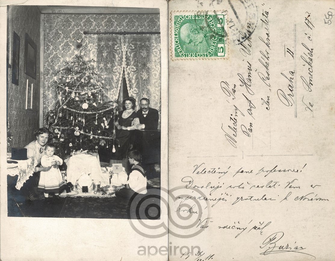 Pohlednice Jana Buriana Hanuši Wihanovi z 31. 12. 1911